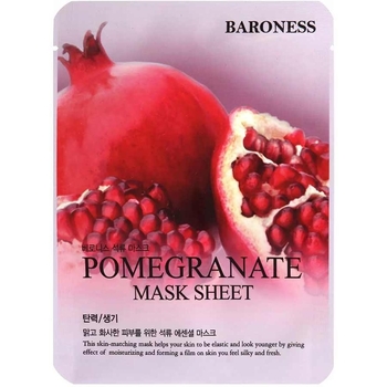 Тканинна маска для обличчя Baroness Pomegranate Mask Sheet, з екстрактом граната, 25 мл - Pampik