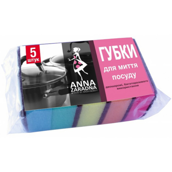 Губки кухонні Anna Zaradna, 5 шт. - Pampik