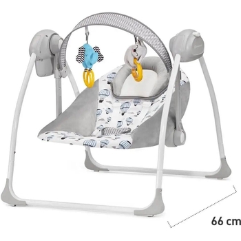Крісло-гойдалка Kinderkraft Flo Mint сіре з блакитним (00-00158385) - Pampik - 12