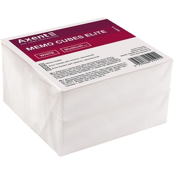 Бумага для заметок Axent Elite White 90х90х40 мм проклеенная (8007-A) - Pampik