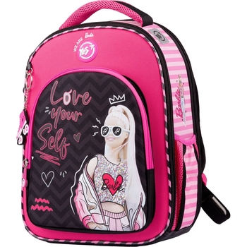 Рюкзак каркасний Yes S-94 Barbie, черный с малиновым (558959) - Pampik