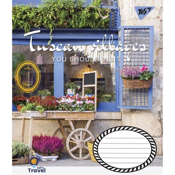 Зошит загальний Yes Tuscan Villages, A5, в клітинку, 60 листів - Pampik - 3
