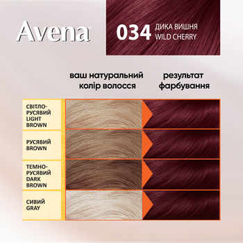 Cтійка крем-фарба для волосся Avena Gloss Color дика вишня 34, 133 мл - Pampik - 4