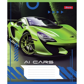 Набор тетрадей 1 Вересня AI cars, в линию, 18 листов, 25 шт. (766590) - Pampik - 5