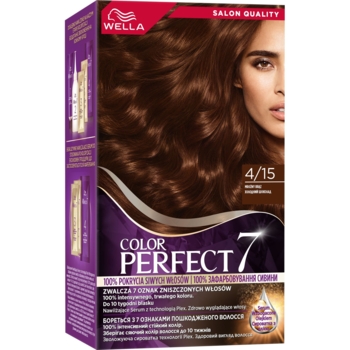 Стійка крем-фарба для волосся Wella Color Perfect 4/15 Холодний шоколад - Pampik