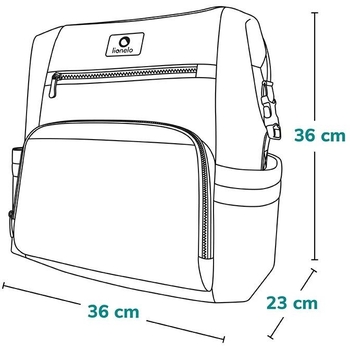 Сумка-рюкзак для коляски Lionelo Cube Grey Stone, сірий (LO-CUBE GREY) - Pampik - 8