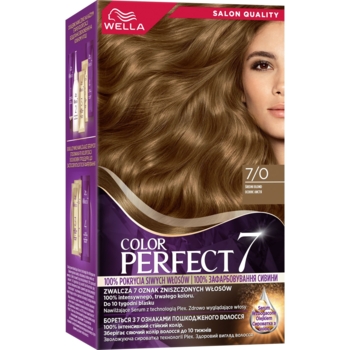Стійка крем-фарба для волосся Wella Color Perfect 7/0 Осіннє листя - Pampik