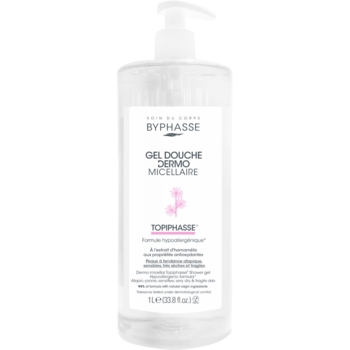 Міцелярний гель для душу Byphasse, для шкіри схильної до атопії, 1 л - Pampik