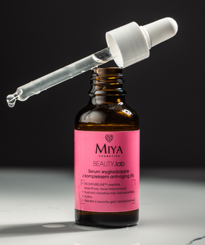 Разглаживающая сыворотка для лица Miya Cosmetics Beauty Lab Smoothing Serum With Anti-Aging Complex с антивозрастным комплексом 5% 30 мл - Pampik - 5