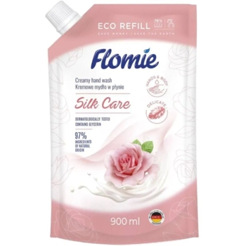 Крем-мило рідке Flomie Silk Care, 900 мл - Pampik
