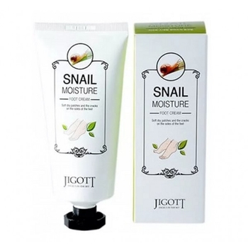 Крем для ніг Jigott Snail Moisture Foot Cream Муцин равлика, 100 мл - Pampik