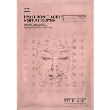 Тканинна крем-маска для обличчя Steblanc Hyaluronic Acid Moisture Solution Зволожуюча з гіалуроновою кислотою, 25 г - Pampik
