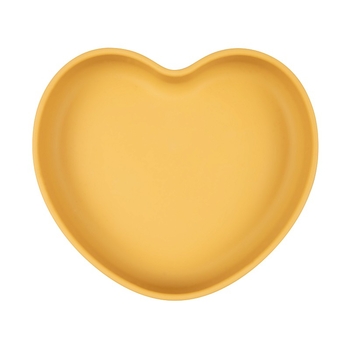 Тарілка Canpol babies Серце, силіконова, жовта (80/309_yel) - Pampik - 2