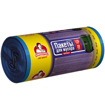 Пакети для сміття Помічниця міцні, 120 л, 20 шт. - Pampik