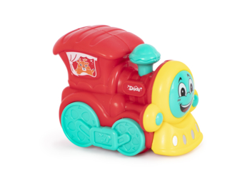 Паровозик Baby Team инерционный красный (8620_паровозик красный) - Pampik - 2