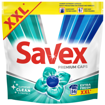 Капсулы для стирки Savex Premium Caps Extra Fresh, 56 шт. - Pampik