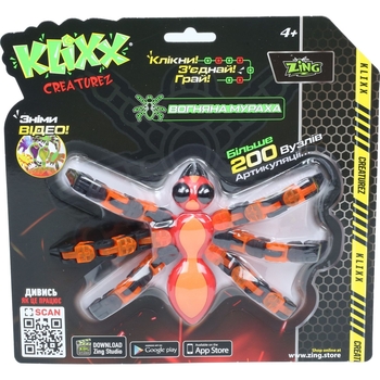 Вогненна мураха Zing Klixx Creaturez Fidget, червона з чорним (KX120_B) - Pampik - 2