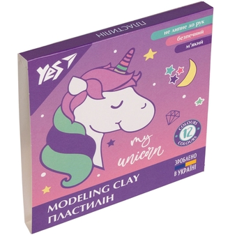 Пластилин Yes Glamour, 12 цветов, 240 г (540637) - Pampik