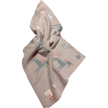 Детское одеяло Kaiser Единорог Органик, 100х80 см, бежевый (65214) - Pampik - 4