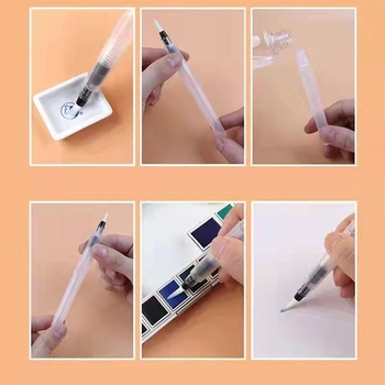 Пензель ZiBi Kids Line №15 круглий з резервуаром для води 1 шт. (ZB.6945) - Pampik - 2