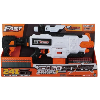 Іграшковий кулемет Fast Pioneer Electric з прицілом та м'якими набоями у магазині 24 шт. (BIG508) - Pampik - 3