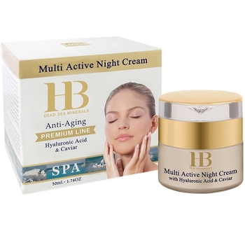 Мультиактивний нічний крем Health&Beauty з гіалуроновою кислотою та екстрактом ікри, 50 мл - Pampik