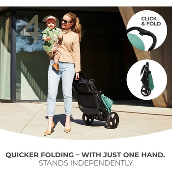 Прогулочная коляска Kinderkraft Rine Juicy Green зеленый (00-00305206) - Pampik - 11