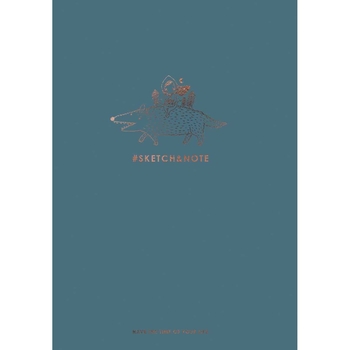 Зошит для ескізів Muse, А5, без лініювання, 64 арк., синьо-зелений (A5-3C-064-375) - Pampik