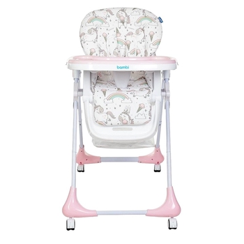 Стульчик для кормления Bambi M 3233 Unicorn Pink, розовый (23102) - Pampik - 2