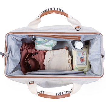 Сумка Childhome Mommy bag Signature - Canvas White, белый (CWMBBSCOW) - Pampik - 6
