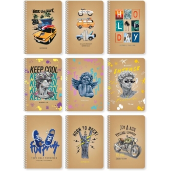 Тетрадь для записей Student Intense, А5, в клеточку, спираль, 96 листов (A5-SC-096-6102K) - Pampik - 2