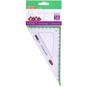 Косинець ZiBi Kids Line 140мм 90°/60° з салатовою смужкою (ZB.5622-15) - Pampik