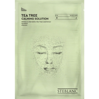 Тканинна маска-сироватка Steblanc Tea Tree Calming Solution Зволожуюча з екстрактом чайного дерева, 25 г - Pampik