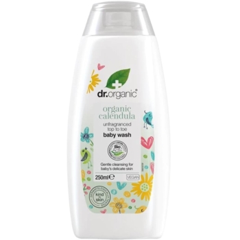 Детский гель для душа 2-в-1 с органической календулой Dr. Organic Calendula 2-in-1 Baby Wash 250 мл - Pampik