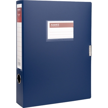 Папка-коробка на липучці Axent А4 60 мм синя (1760-02-A) - Pampik