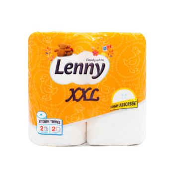 Бумажные полотенца Lenny XXL, двухслойные, 2 рулона - Pampik