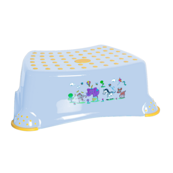 Подставка-табурет Irak Plastik Step, голубой (CM510) - Pampik