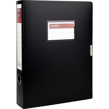 Папка-коробка на липучці Axent А4 60 мм чорна (1760-01-A) - Pampik