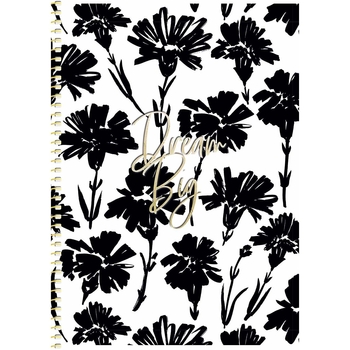 Зошит для записів Genius А5, в клітинку, спіраль, 80 л., Гвоздики чорні (B5-SC-080-6084K) - Pampik