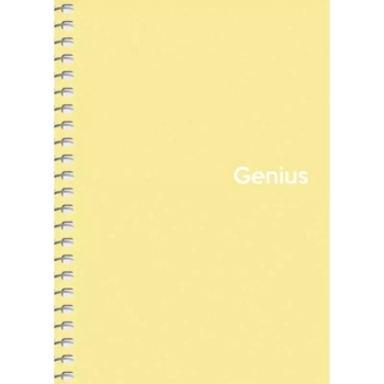 Блокнот для записів Genius, А6, в клітинку, спіраль, 80 арк., жовтий (A6-080-6805K) - Pampik