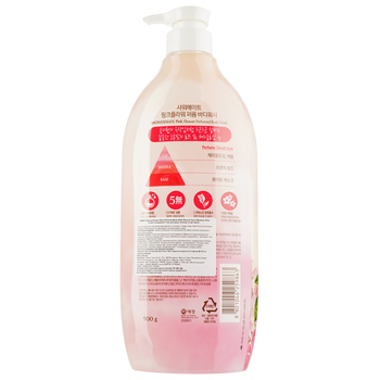 Гель для душа KeraSys Shower Mate Perfumed Rose&Cherry Blossom с ароматом розы и цвета вишни, 900 мл (8801046259863) - Pampik - 2