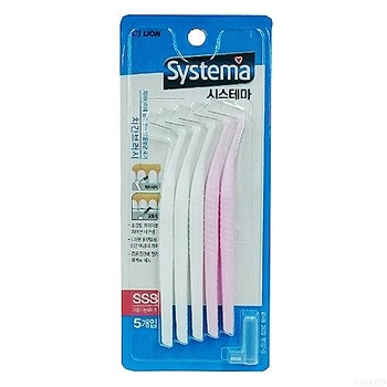 Набір міжзубних щіток від зубного каменю Lion Systema SSS, 5 шт. - Pampik