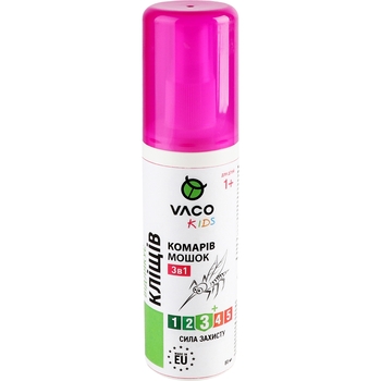 Спрей от комаров, клещей и мошек Vaco Kids 3 в 1 80 мл - Pampik - 2