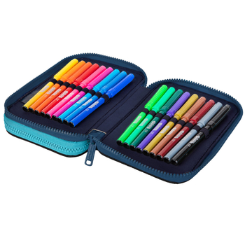 Пенал з наповненням ТМ CoolPack Jumper 2 , 2 відділення, 19,5х12,5х4см, блакитний (E66547) - Pampik - 3