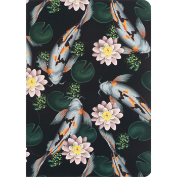 Книга записная Axent Fish A5 в клеточку 80 листов зелено-белая (8700-2-A) - Pampik