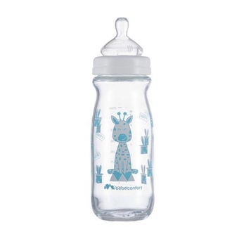 Пляшечка для годування скляна Bebe Confort Emotion Glass Bottle, 270 мл, біла (3102201950) - Pampik - 2
