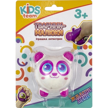 Іграшка-антистрес Kids Team Тварини-малюки Малюк панда біла з рожевим (CKS-10500_5) - Pampik - 3