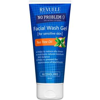 Гель для умывания для чувствительной кожи лица Revuele No Problem Washing Gel with Tea Tree Oil 200 мл - Pampik