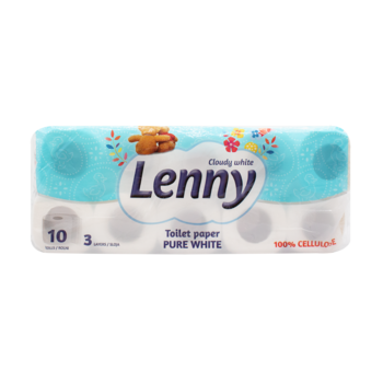 Туалетний папір Lenny, тришаровий, 10 рулонів - Pampik