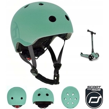 Шолом захисний дитячий Scoot and Ride з ліхтариком, розмір S/M (51-53 см), зелений (SR-190605-FOREST) - Pampik - 10